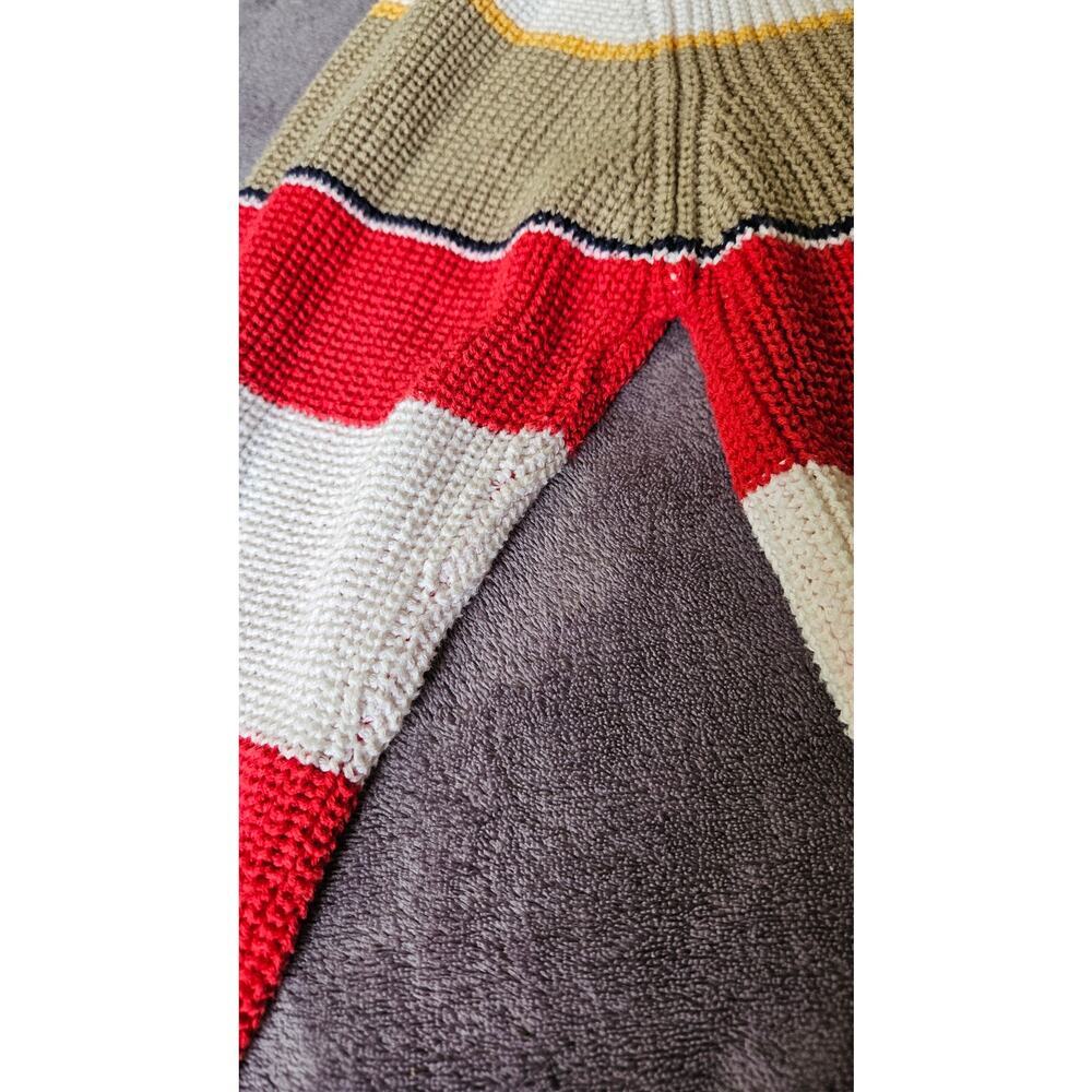 Vintage Thane 100% cotton Sweater, Men's size Medium, red,tan,white,gold,black - Picture 5 of 6